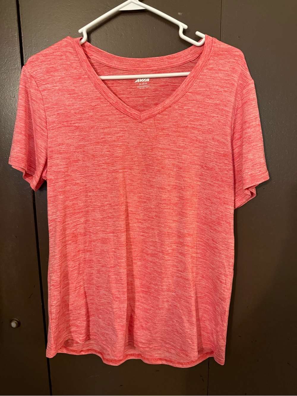 Avia Heather Coral V-Neck Short Sleeve Tee